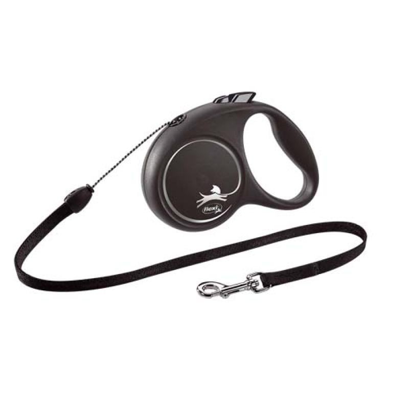 Flexi Black Design S lanko 5m černá do 12kg Flexi