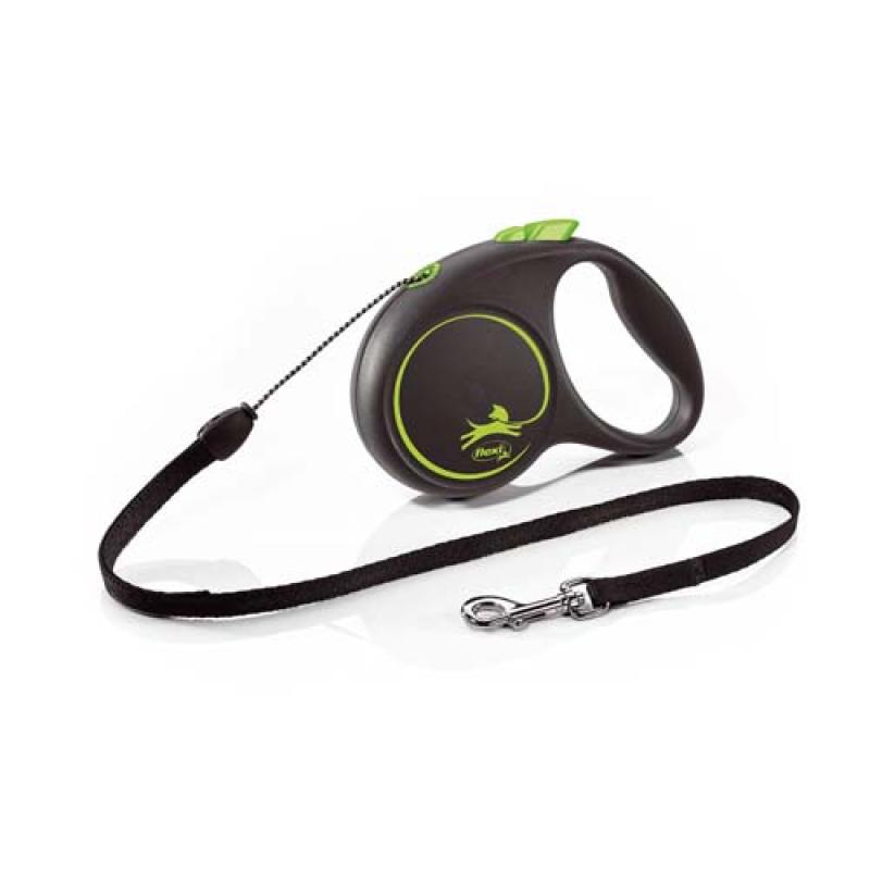 Flexi Black Design S lanko 5m zelená do 12kg Flexi