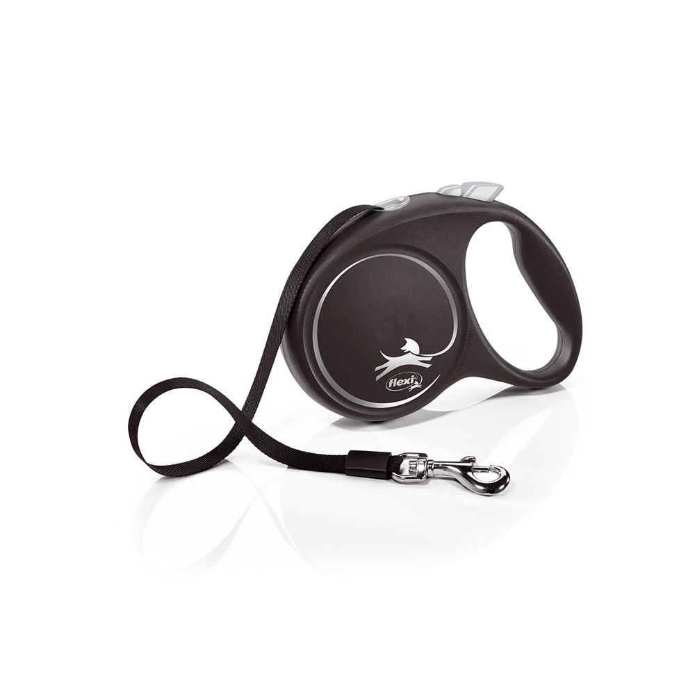 Flexi Black Design vel. L páska 5 m/50 kg stříbrné Flexi