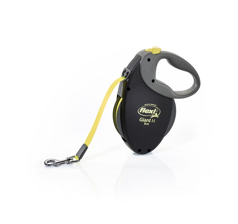 Flexi Giant vel. M páska 8 m/25 kg černé/neon Flexi