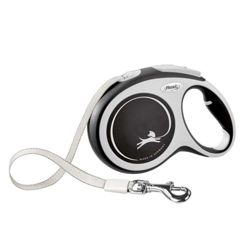 Flexi New Comfort L popruh 8m černá do 50kg Flexi
