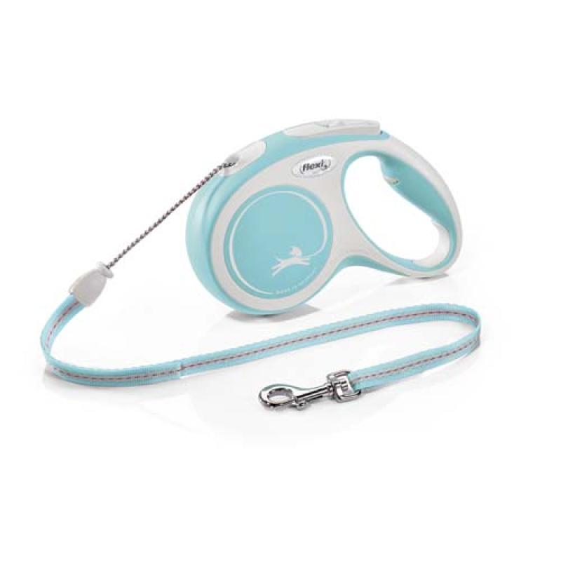 Flexi New Comfort M lanko 5m bledě modrá do 20kg Flexi
