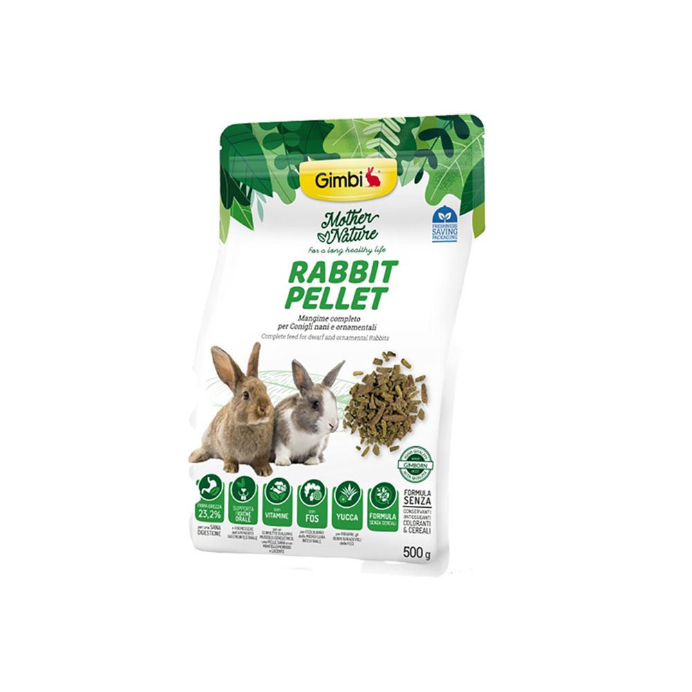 Gimbi Mother nature králík sušené pelety 500 g Gimbi
