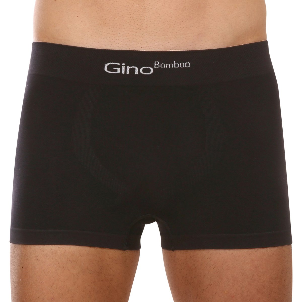 Gino Pánské boxerky bambusové bezešvé černé (53004) M Gino