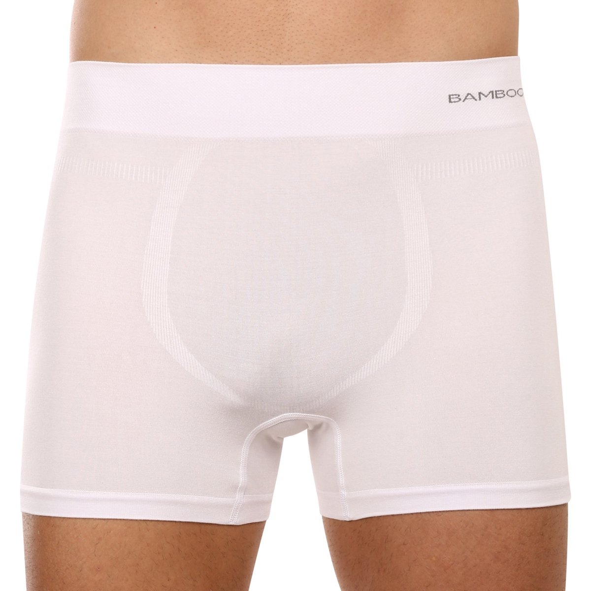 Gino Pánské boxerky bezešvé bambusové bílé (54005) XL Gino