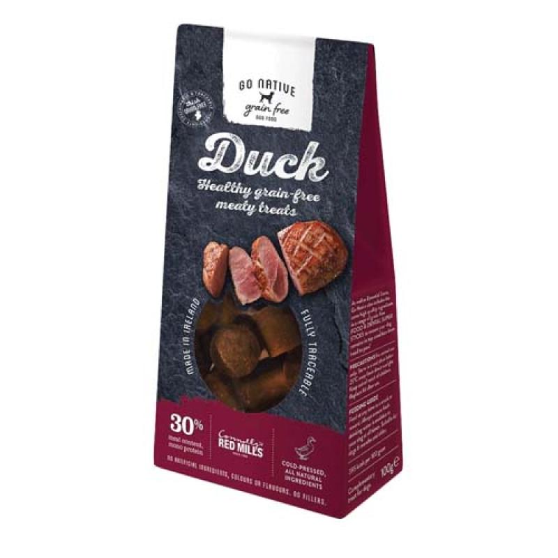 Go Native Essentials Duck 100g nízkokalorická pochoutka pro psy s 30% kachního masa Go Native