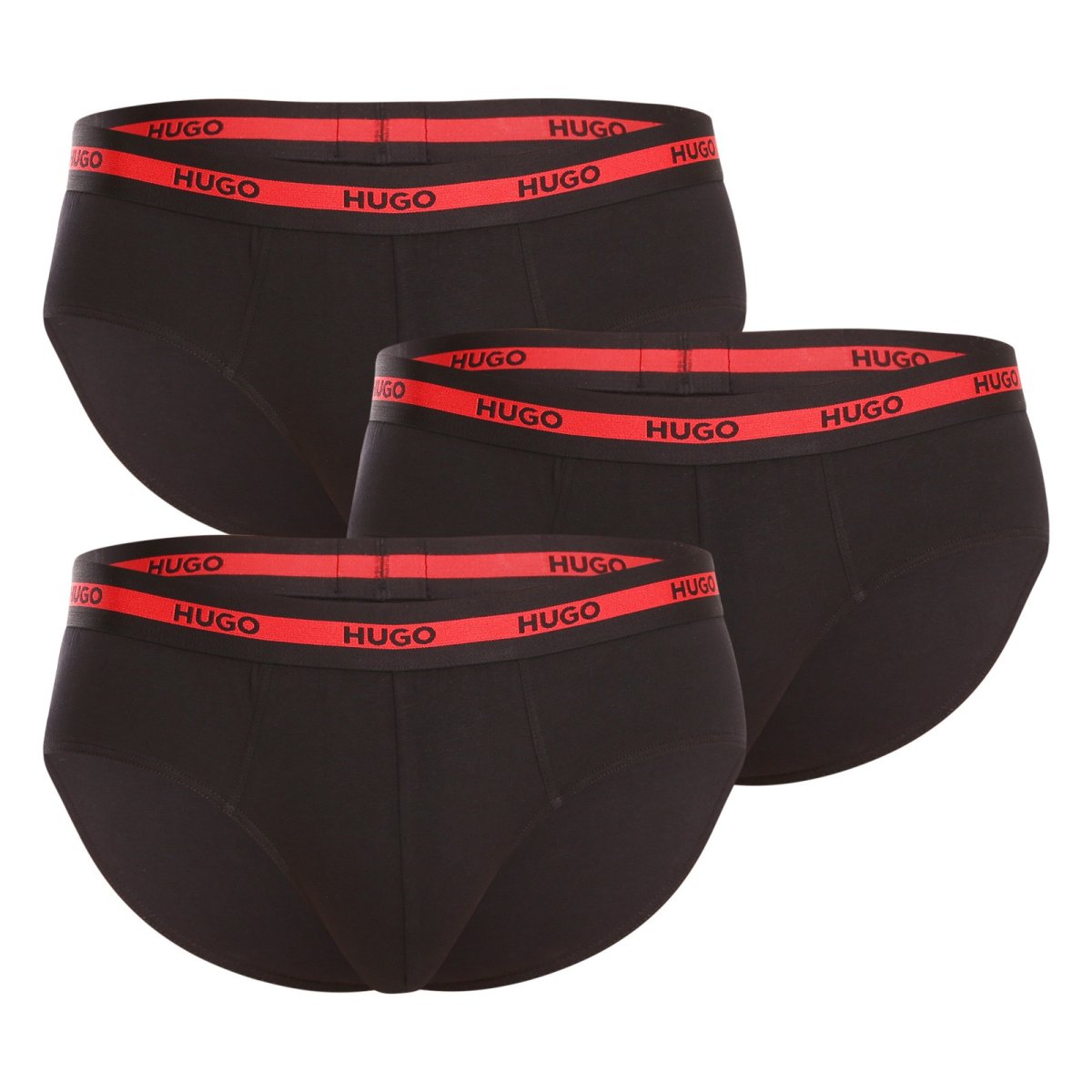 HUGO 3PACK pánské slipy černé (50492378 002) M HUGO
