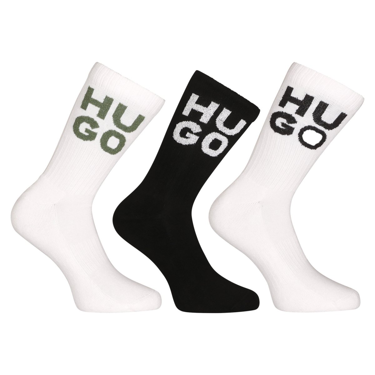 HUGO 3PACK ponožky vysoké vícebarevné (50518606 100) L HUGO