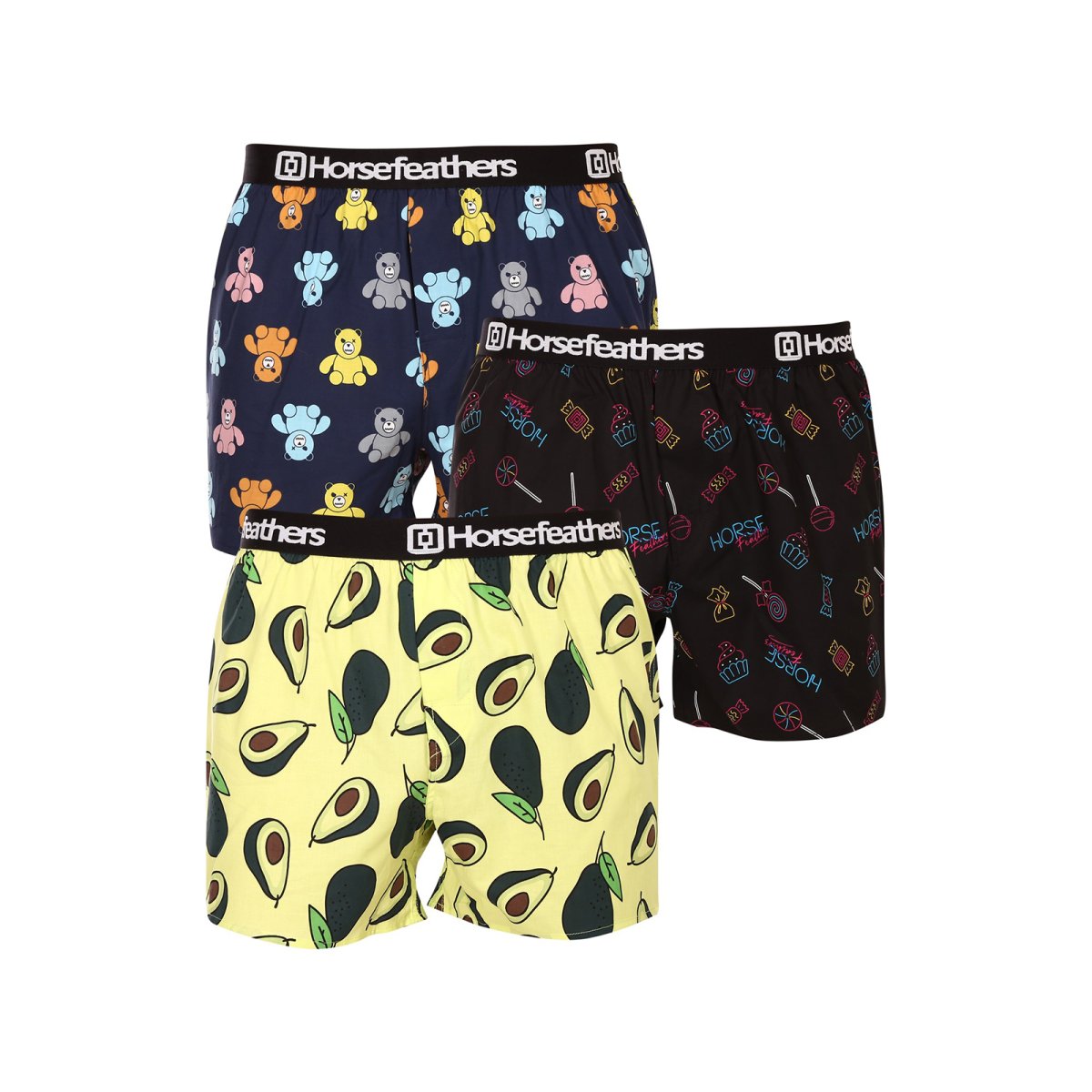 Horsefeathers 3PACK pánské trenky Frazier Bundle 5 (AM096G) XL Horsefeathers