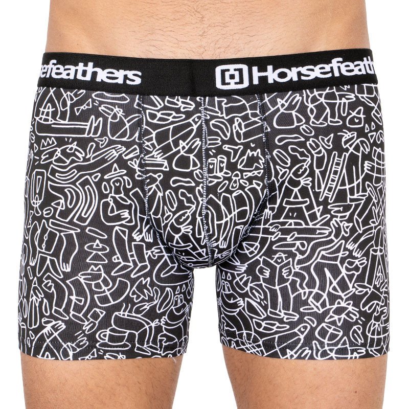 Horsefeathers Pánské boxerky Sidney doodle (AM070C) S Horsefeathers