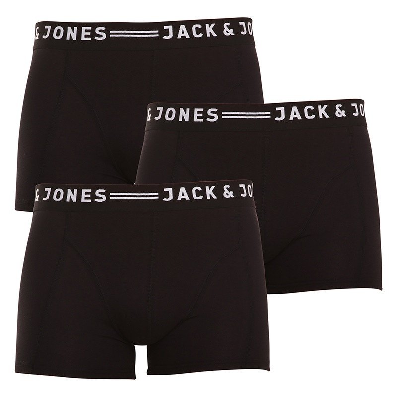 Jack and Jones 3PACK pánské boxerky černé (12081832 - black/black) XXL Jack & Jones