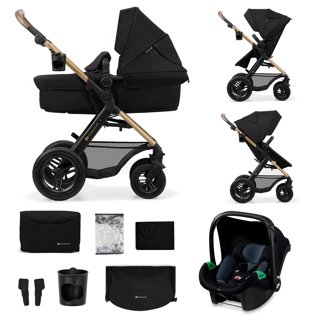 Kinderkraft Kočárek kombinovaný Moov 2 Air 3v1 Pure Black Kinderkraft