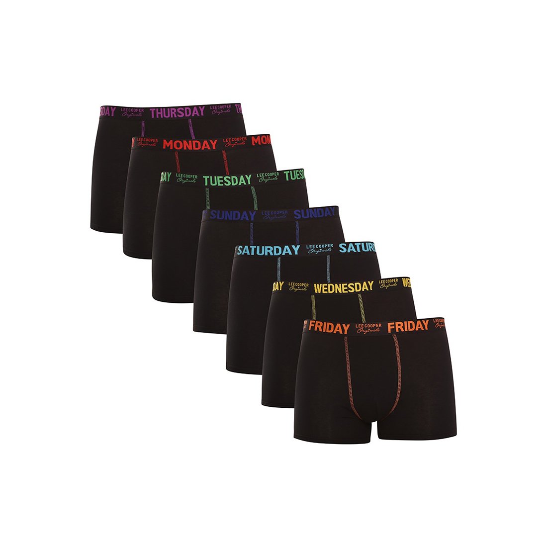 Lee Cooper 7PACK pánské boxerky černé (LCUBOX7P0110-1769913) M Lee Cooper