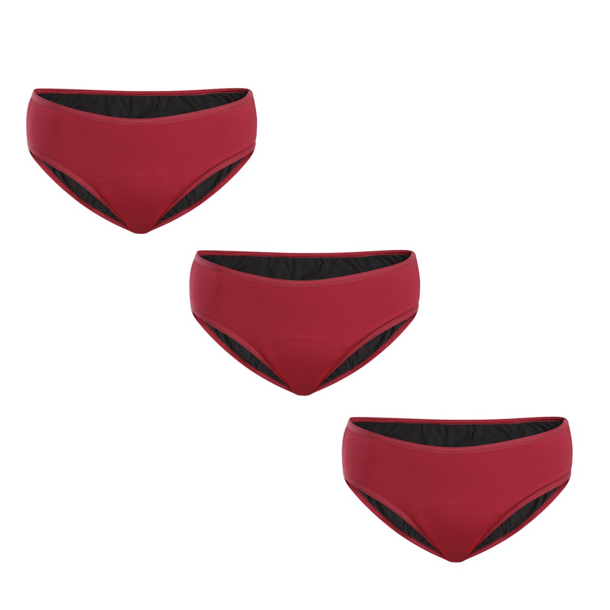 Meracus 3PACK Menstruační kalhotky Timeless Burgundy Plus (MEMS106) XS Meracus
