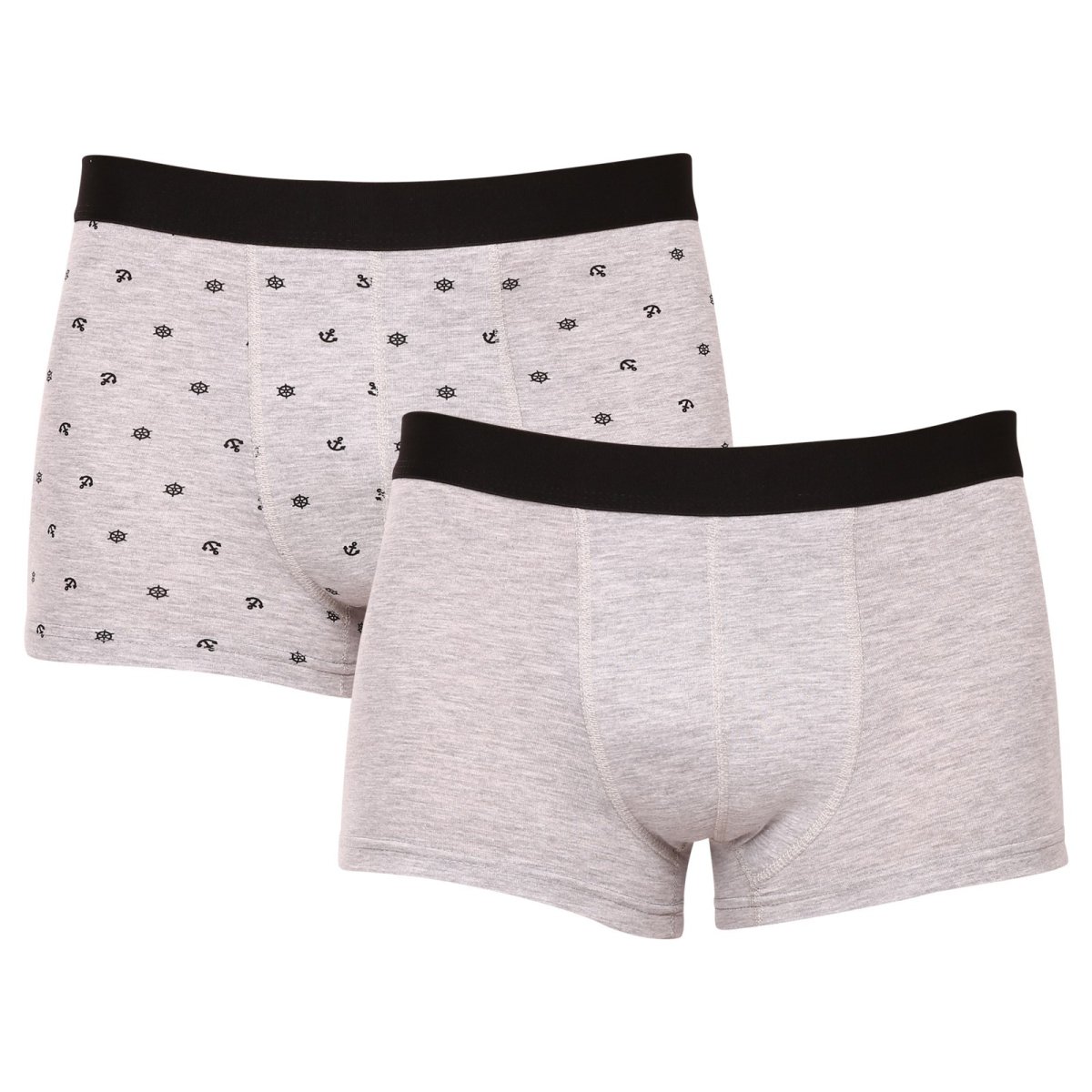 Molvy 2PACK pánské boxerky šedé (MP-1071-BEU) XXL Molvy