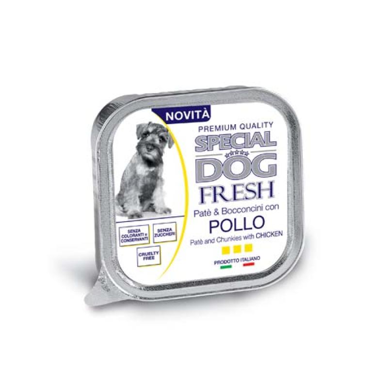 Monge SPECIAL DOG EXCELLENCE FRESH Paté a kousky kuře 150g vanička Monge
