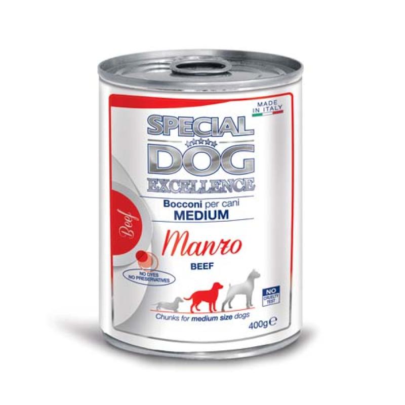 Monge SPECIAL DOG EXCELLENCE MEDIUM ADULT hovězí kousky 400g konzerva Monge