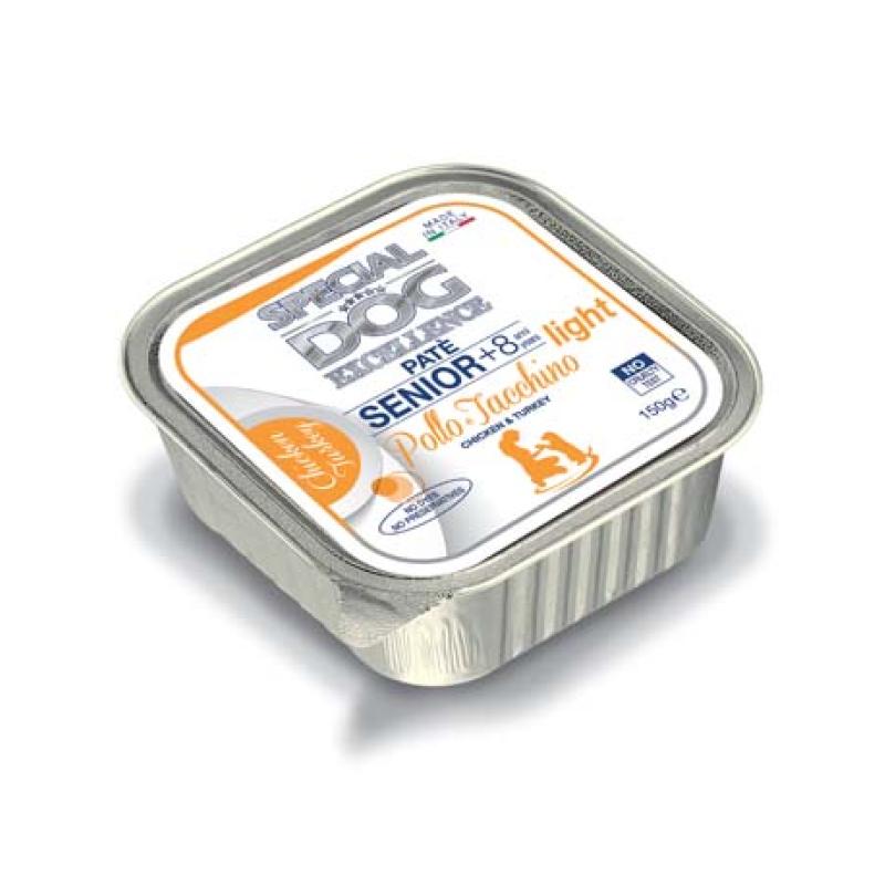 Monge SPECIAL DOG EXCELLENCE SENIOR LIGHT paté kuře & krůta 150g vanička Monge