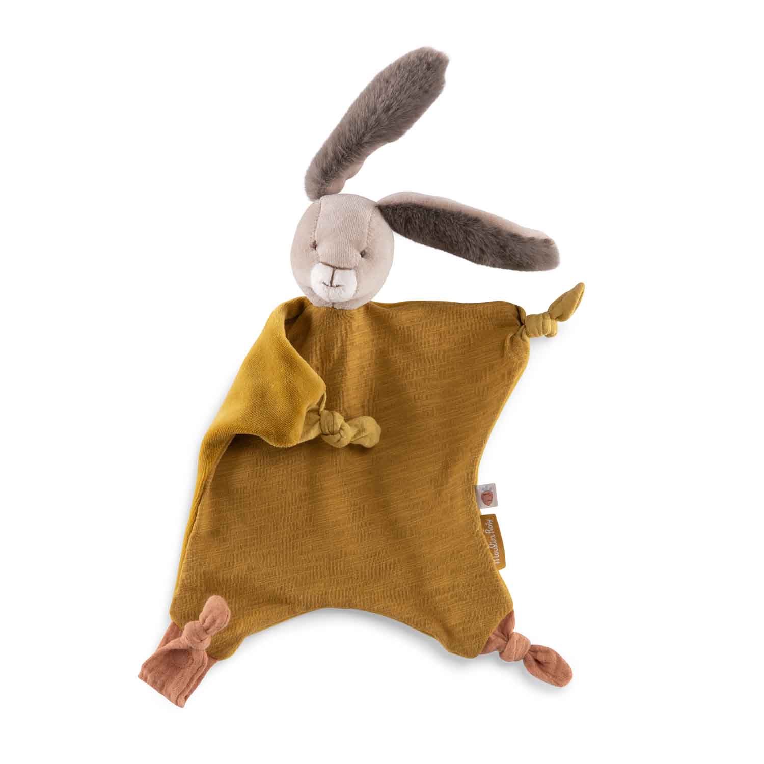 Moulin Roty Mazlící ubrousek zajíček Ochre Moulin Roty