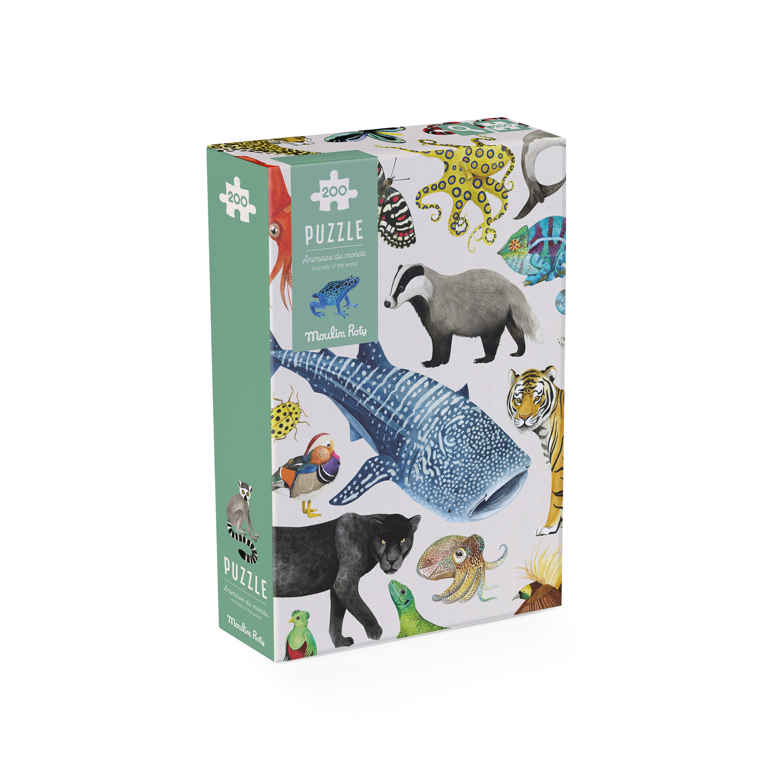Moulin Roty Puzzle Zvířata světa - 200 pcs Moulin Roty