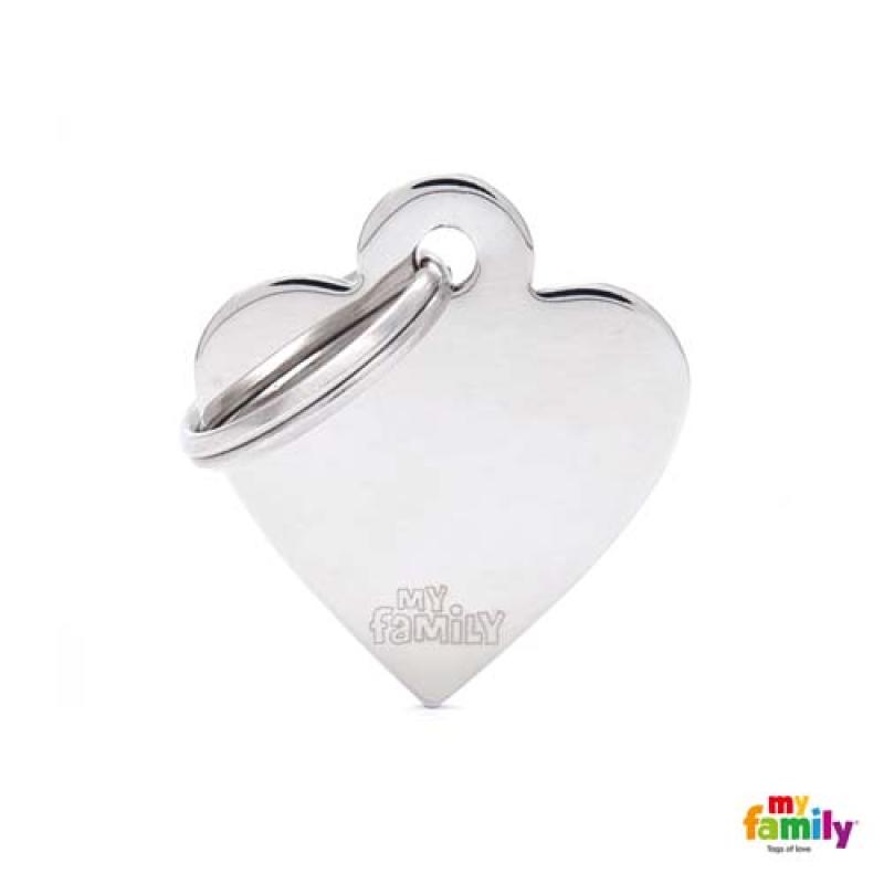 My Family MF SMALL HEART CHROMED BRASS 2