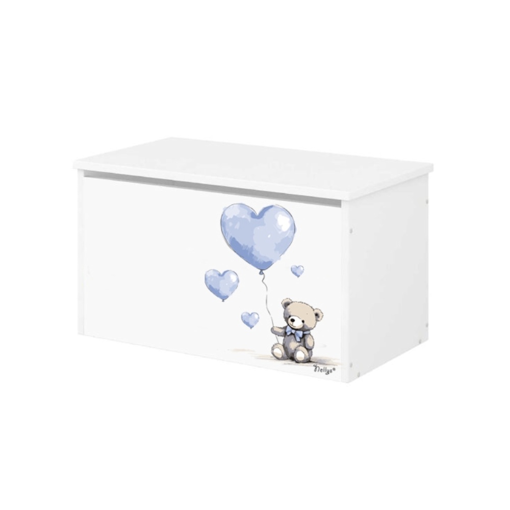 NELLYS Box na hračky - Teddy love - modrý NELLYS