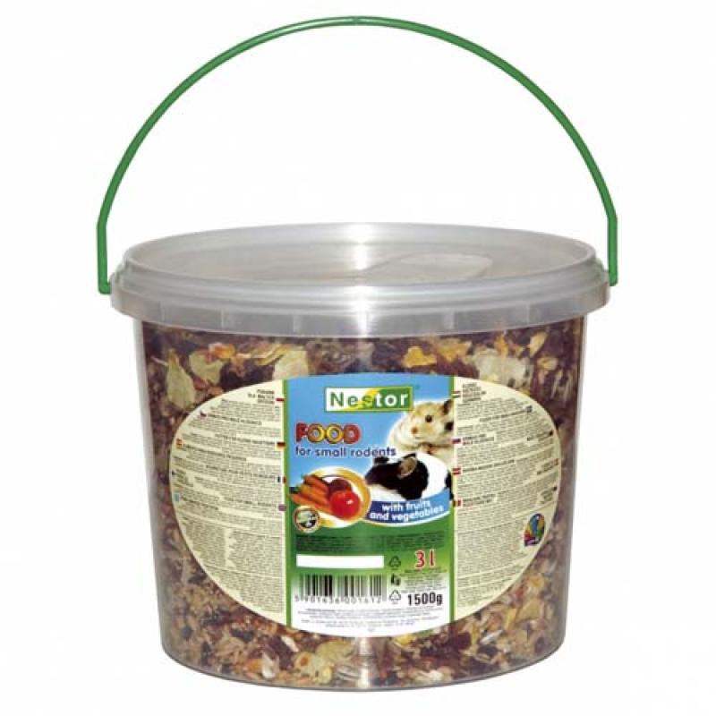 Nestor Krmivo pro malé hlodavce s ovocem a zeleninou 3l/1500g Nestor