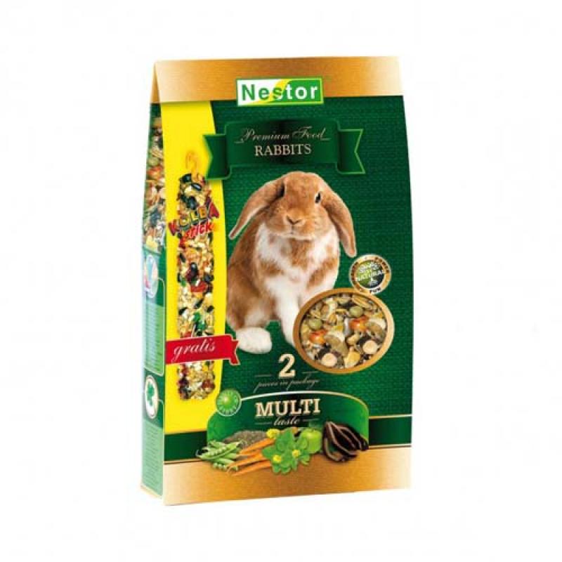 Nestor PREMIUM Prémiové krmivo pro králíčky 1400ml/650g +Tyčinka zdarma Nestor