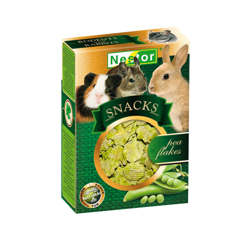 Nestor SNACKS pochoutka pro hlodavce -  hrachové vločky 55g Nestor