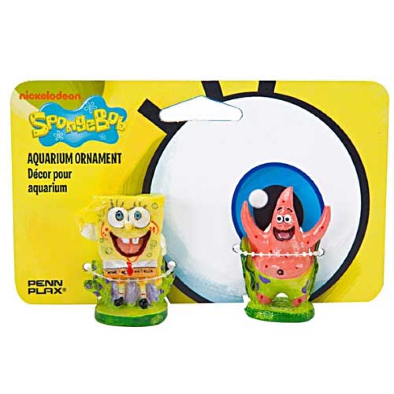 Penn Plax SPONGEBOB Dekorace SpongeBob v kalhotách a Patrik 5cm Penn Plax