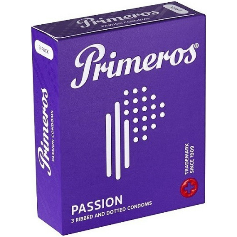 Primeros Passion – vroubkované kondomy (3 ks) Primeros