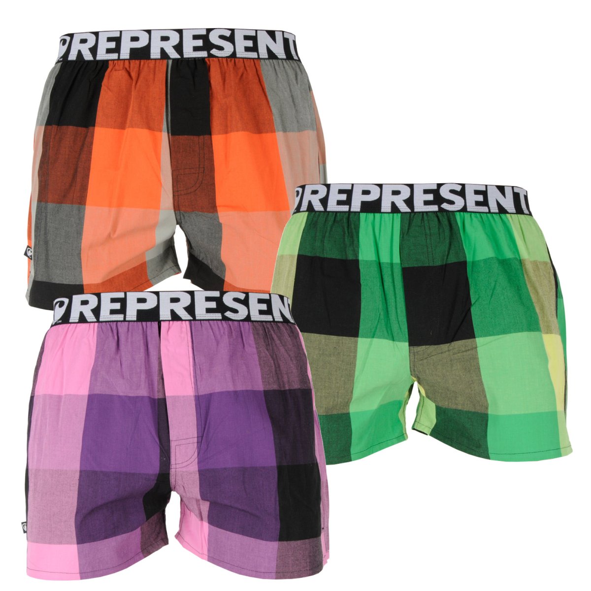 Represent 3PACK pánské trenky Mikebox (R1M-BOX-02515357) XXL Represent