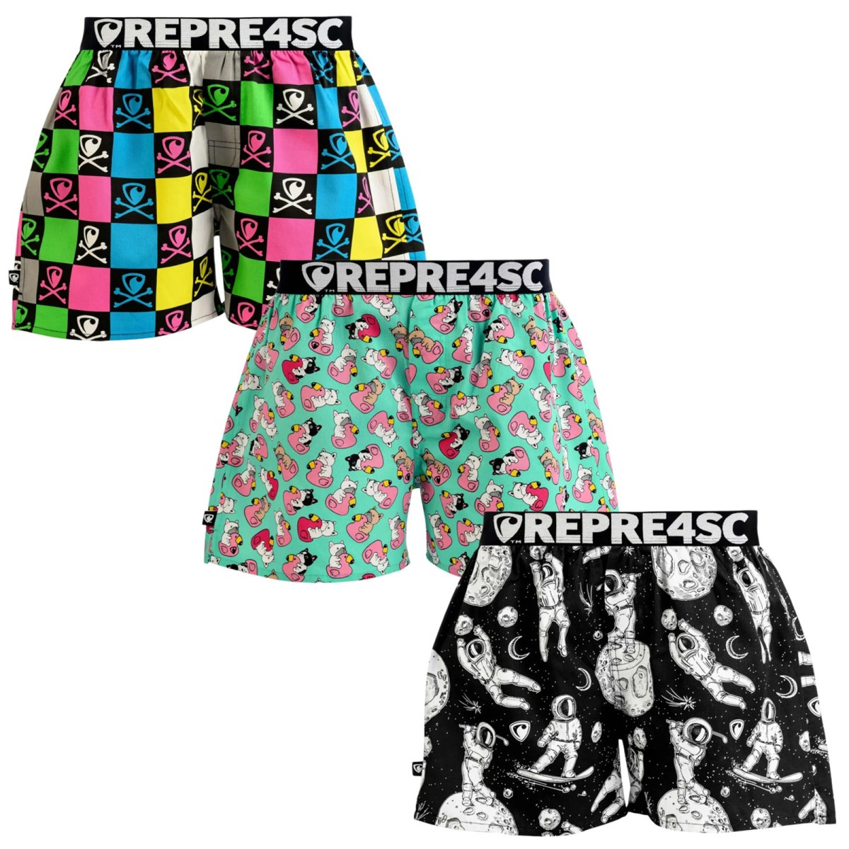 Represent 3PACK pánské trenky exclusive Mike (R4M-BOX-07111718) M Represent
