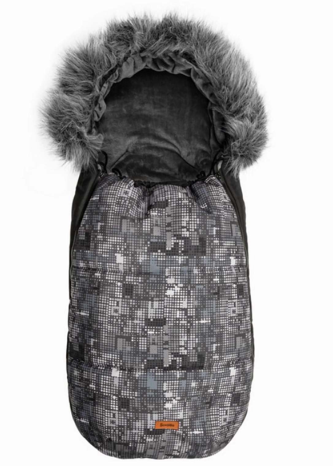 SENSILLO Prošívaný fusák s kožešinou 100x45cm