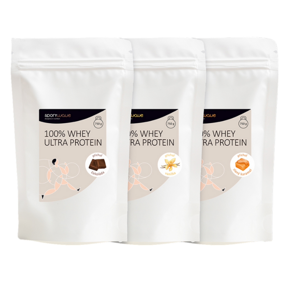 Sport Wave 100% Whey Ultra Protein 750g - slaný karamel Sport Wave