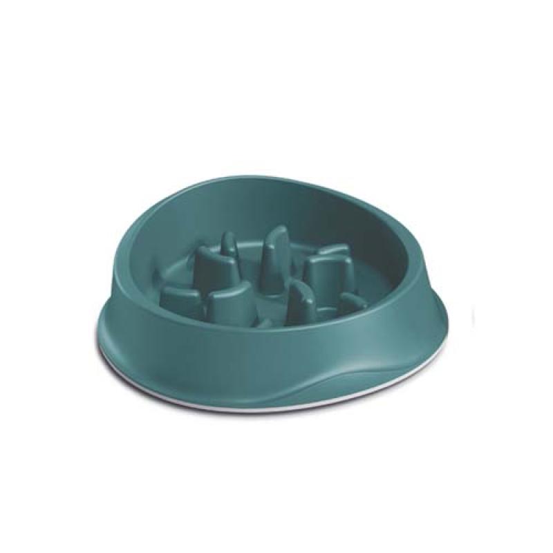 Stefanplast Chic protiskluzová miska na pomalé jídlu 1l tmavě zelená Stefanplast