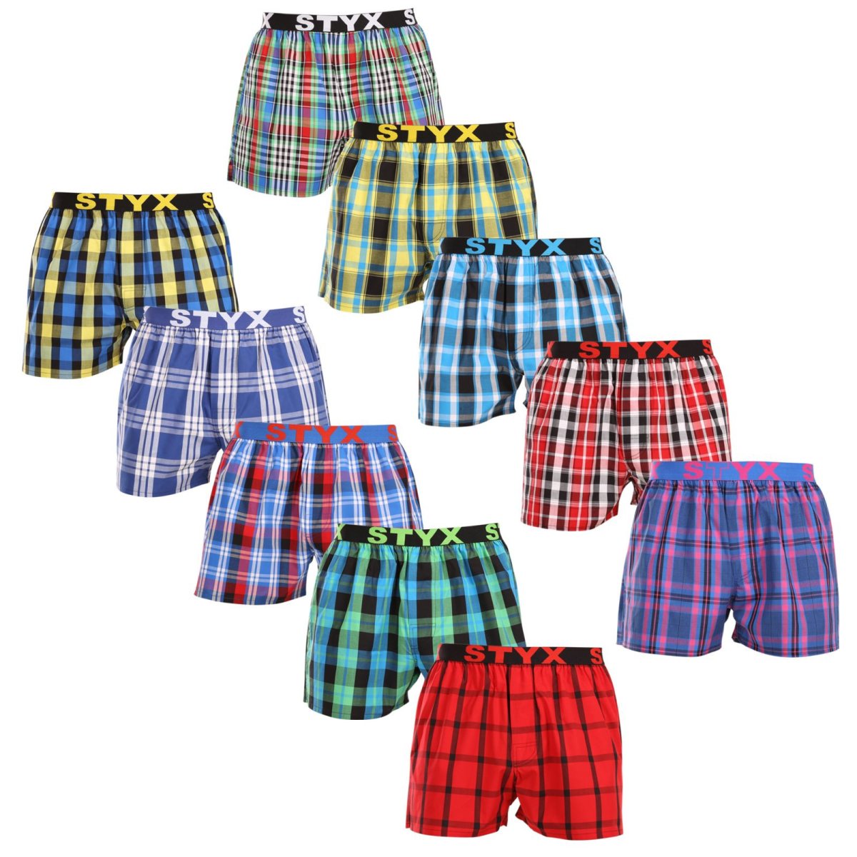 Styx 10PACK pánské trenky sportovní guma vícebarevné (10B103140) XL Styx