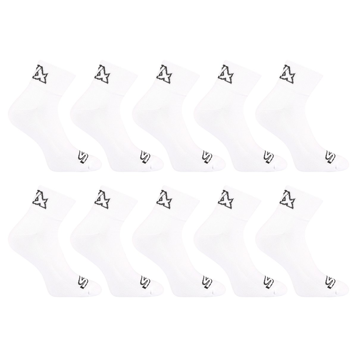 Styx 10PACK ponožky kotníkové bílé (10HK1061) S Styx