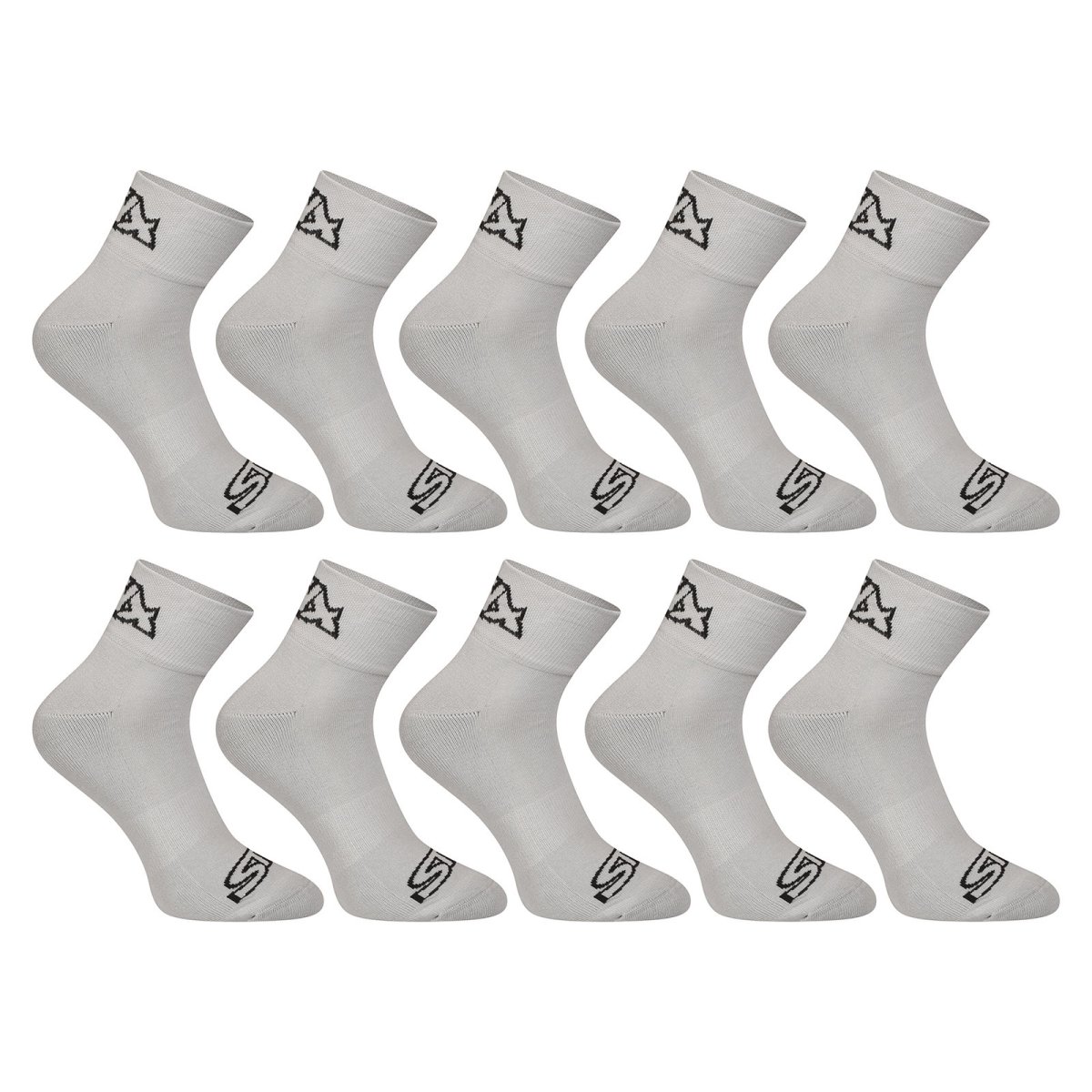 Styx 10PACK ponožky kotníkové šedé (10HK1062) S Styx