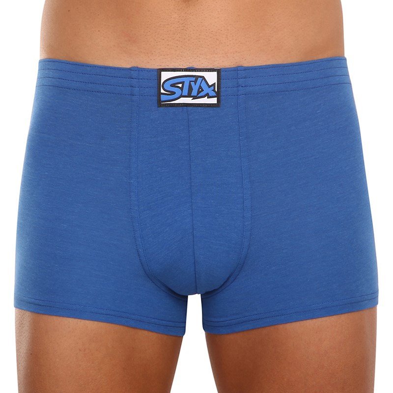 Styx Pánské boxerky klasická guma modré (Q967) M Styx