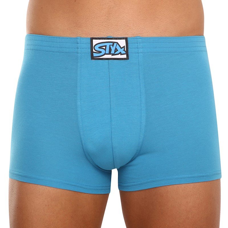 Styx Pánské boxerky klasická guma modré (Q969) L Styx