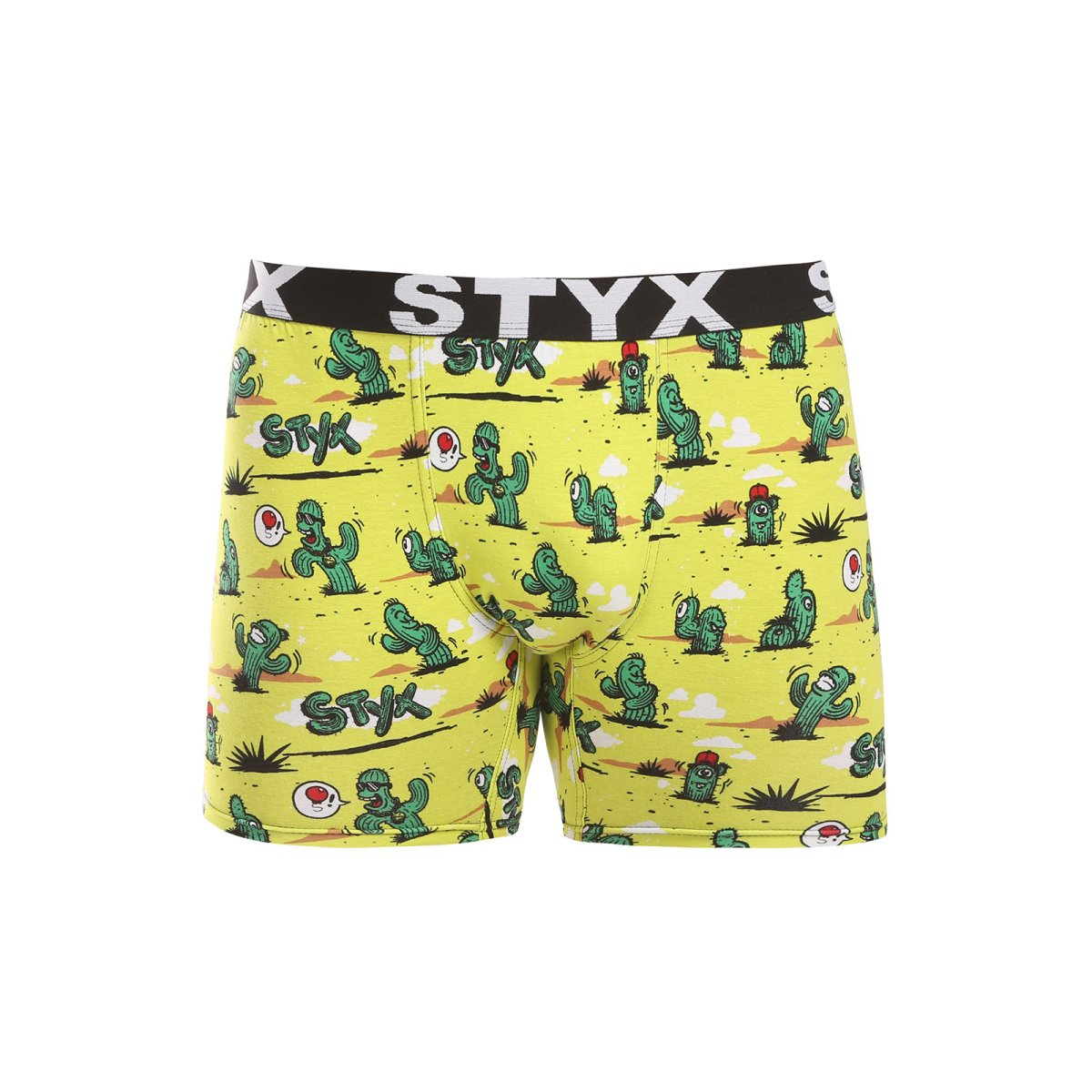 Styx Pánské boxerky long art sportovní guma kaktusy (UN1351) XL Styx