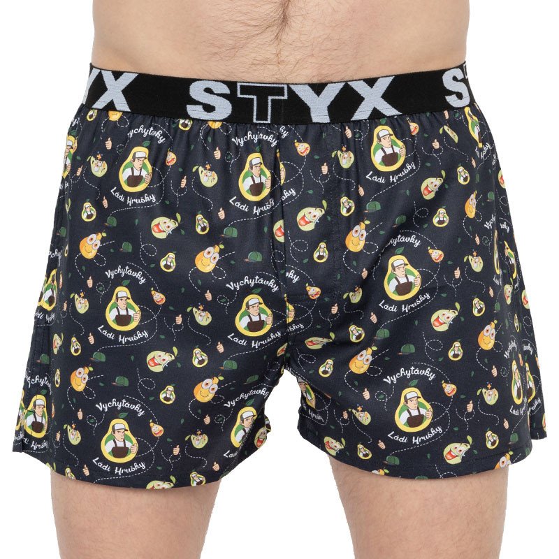 Styx Pánské trenky art sportovní guma Vychytávky Ládi Hrušky hruška (B952) XL Styx