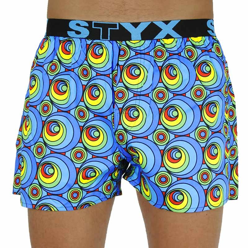 Styx Pánské trenky art sportovní guma kruhy (B1151) S Styx