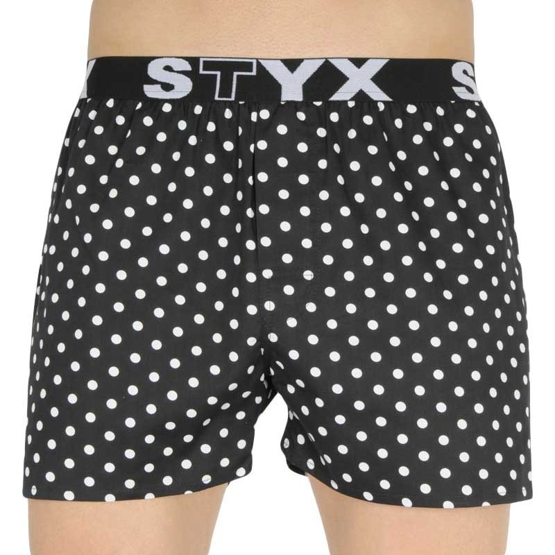 Styx Pánské trenky art sportovní guma puntíky (B1055) S Styx