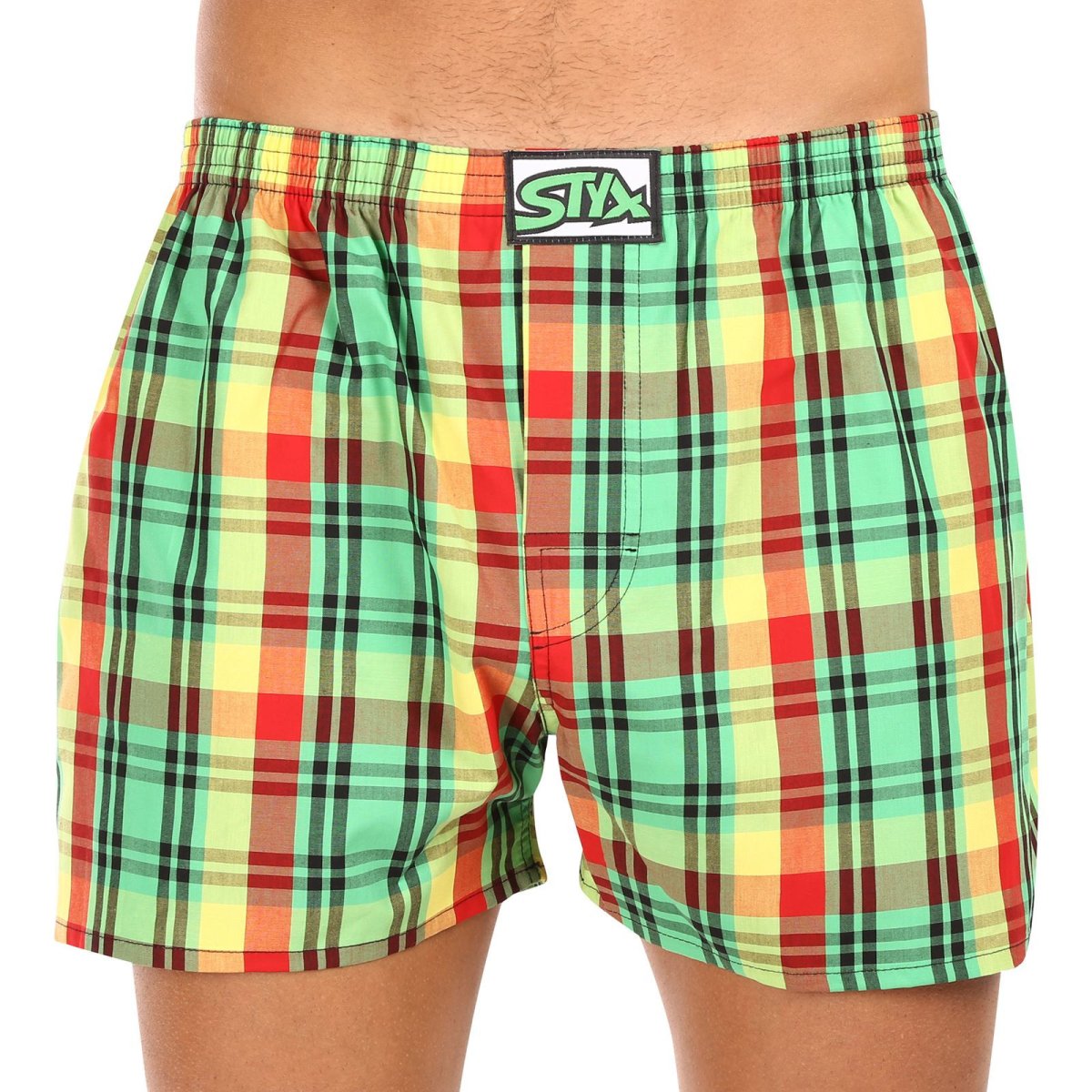 Styx Pánské trenky klasická guma nadrozměr vícebarevné (E1018) 3XL Styx
