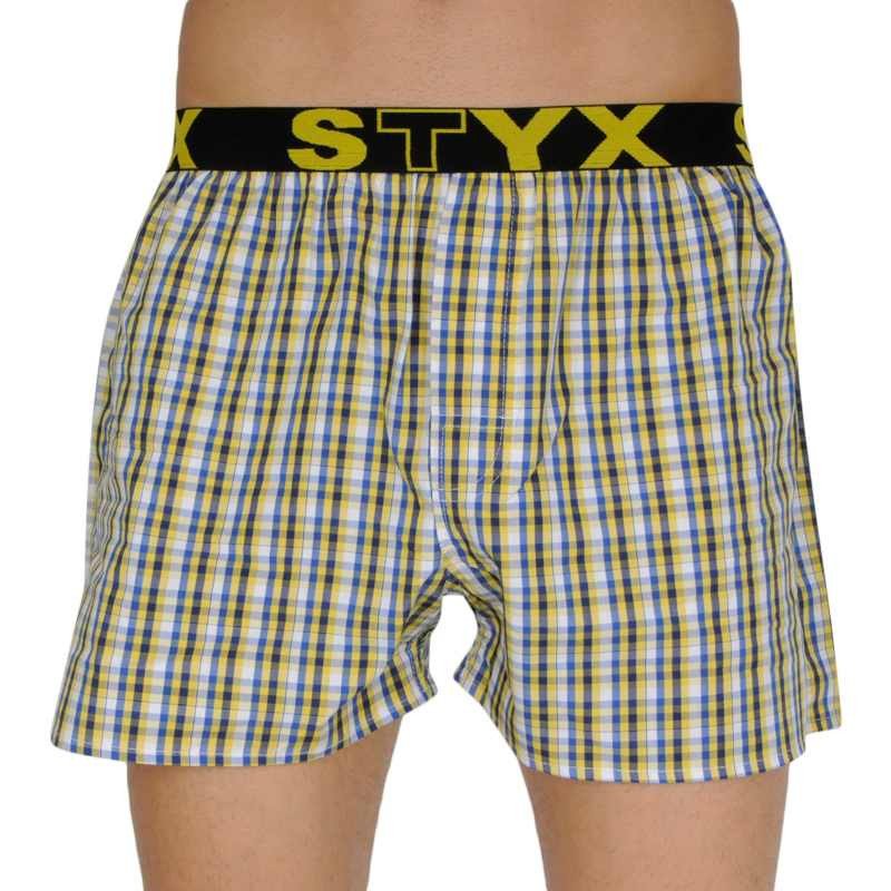 Styx Pánské trenky sportovní guma vícebarevné (B107) XL Styx