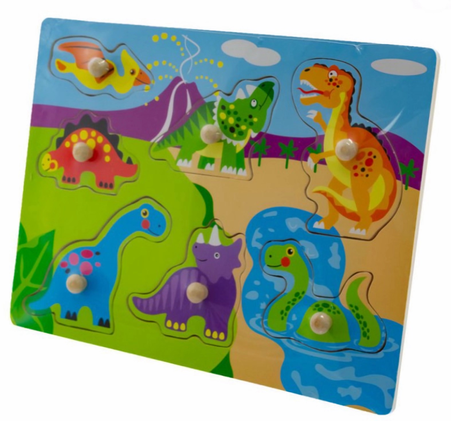 TULIMI Dřevěné zábavné puzzle vkládací 30x22