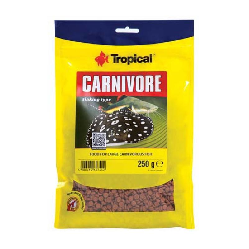 Tropical Carnivore 250g krmivo pro velké a střední ryby Tropical