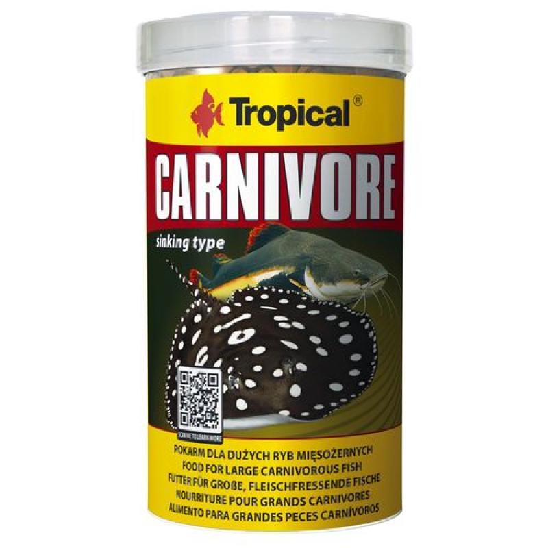 Tropical Carnivore 500ml/300g krmivo pro velké a střední ryby Tropical